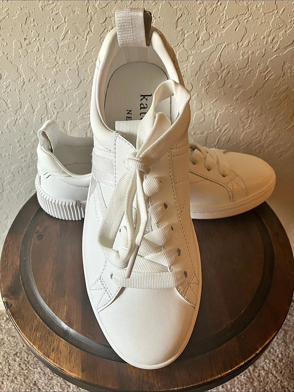 Kate Spade: K As in Kate Court Chunky Sneakers- White- 8